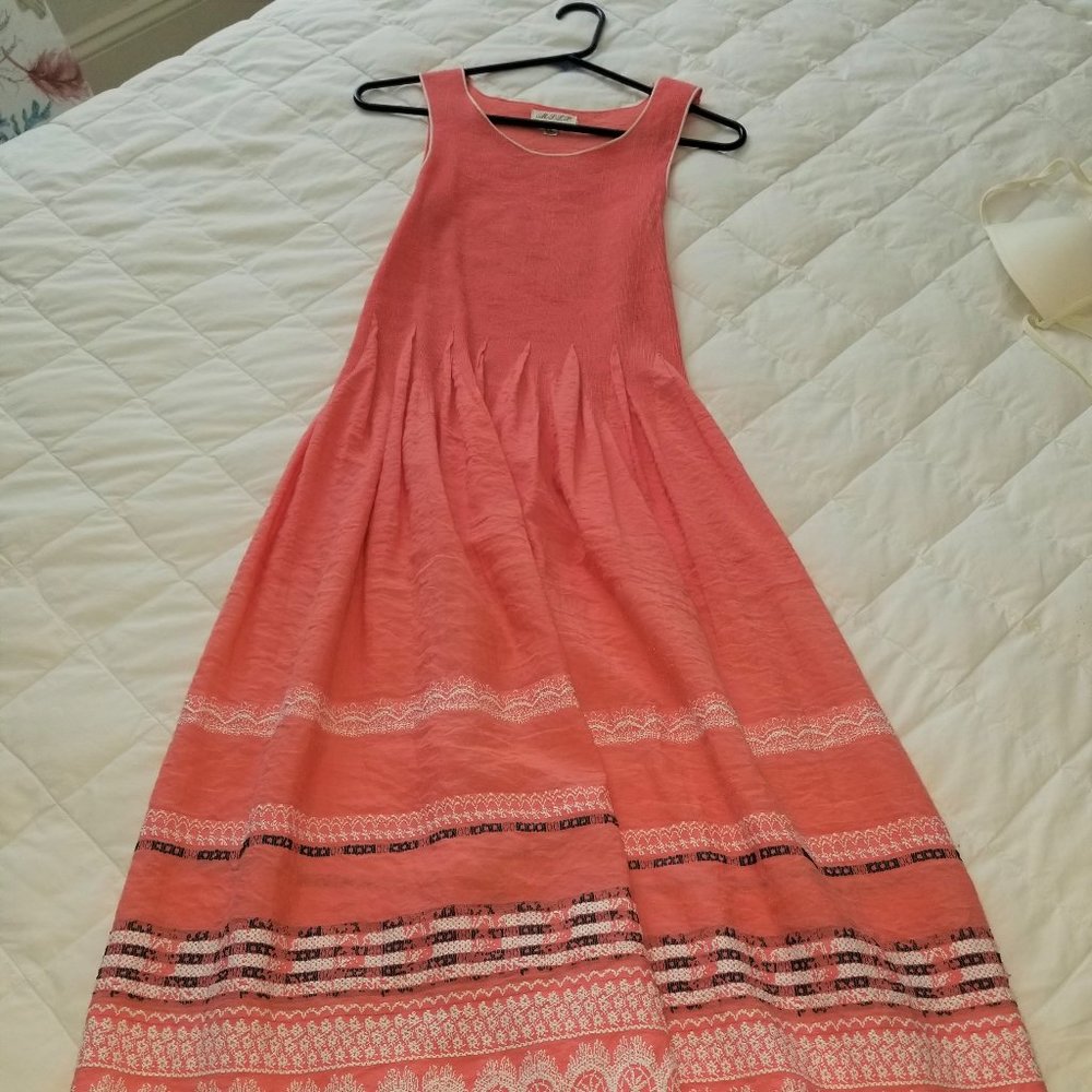 Summer Sleeveless Dress in Shades of Coral.
